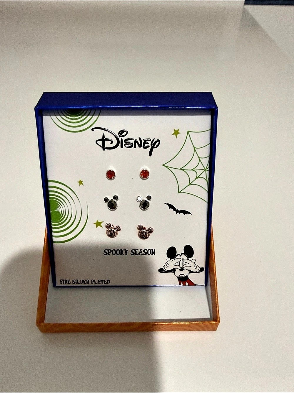 Disney Spooky Season Halloween Stud Earring Set Red & Black